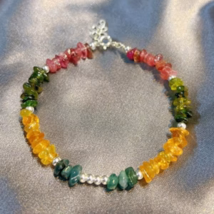 Vòng Tay Tourmaline Thiên Nhiên Phối Bạc Ta - Thắng Giang