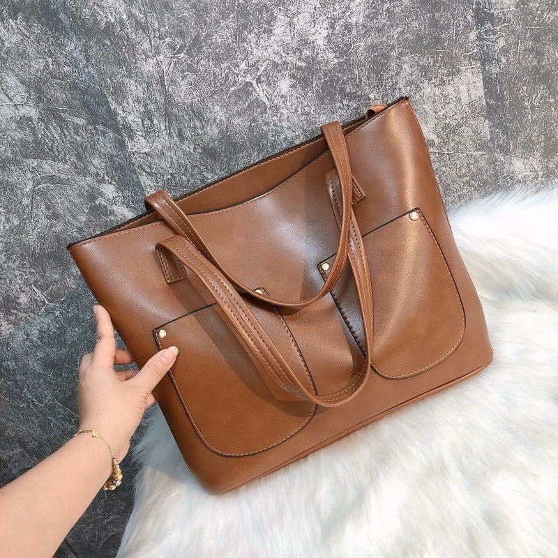 Túi Tote Đeo Vai, Đeo Chéo Công Sở Vừa A4 Wh130-W07 - Winnie House - Ảnh 3