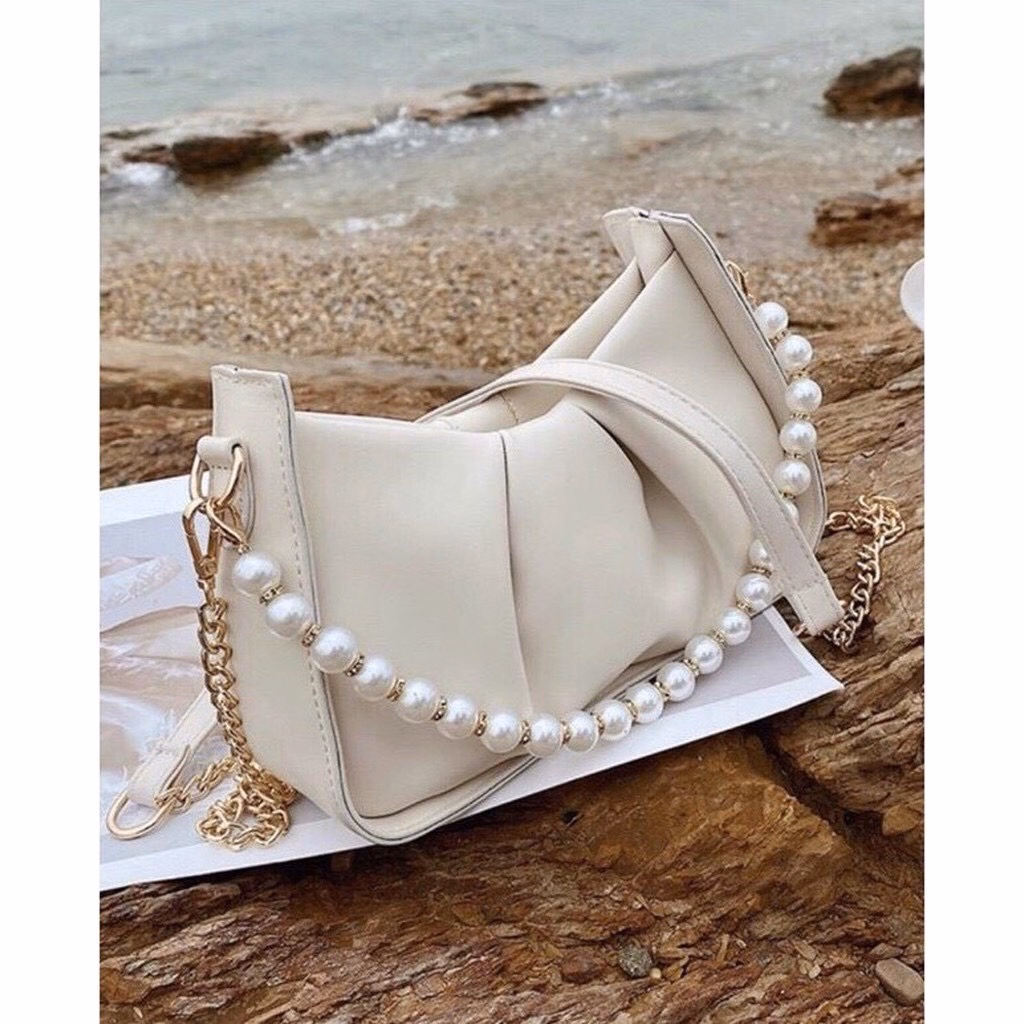 Túi Kẹp Nách, Đeo Vai Đeo Chéo Nữ Quai Ngọc Sang Trọng 304 - Larita Fashion - Ảnh 7