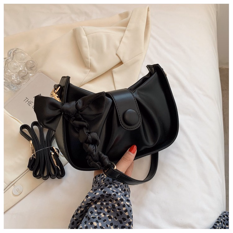 Túi Kẹp Nách Nữ Xách Tay Quai Phối Nơ Tiểu Thư Xinh Xắn 409 - Larita Fashion - Ảnh 3