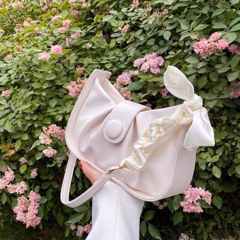 Túi Kẹp Nách Nữ Xách Tay Quai Phối Nơ Tiểu Thư Xinh Xắn 409 - Larita Fashion - Ảnh 7