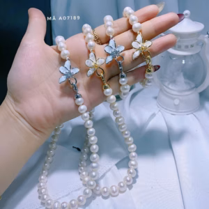 Bộ Trang Sức Ngọc Trai Nuôi Nước Ngọt Thiên Nhiên Khóa Hoa - Thắng Giang