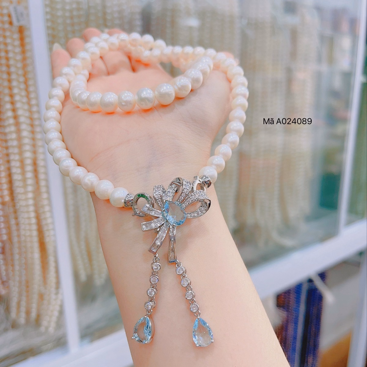 Vòng Cổ Ngọc Trai Nuôi Nước Ngọt Thiên Nhiên Khóa Thời Giang - Thắng Giang - Ảnh 3