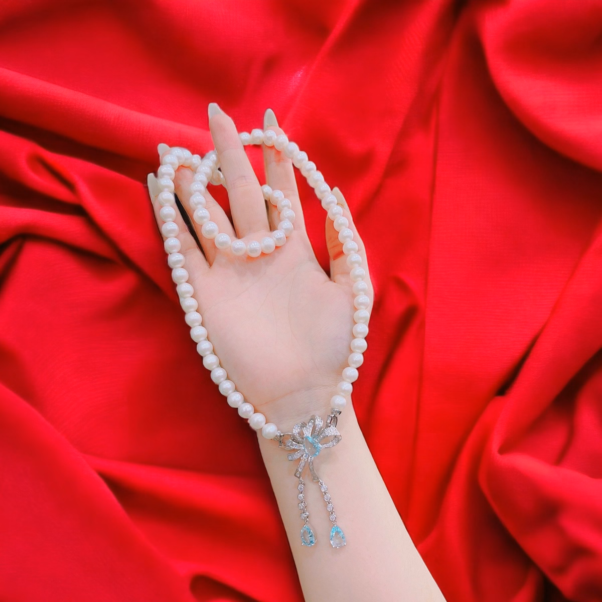 Vòng Cổ Ngọc Trai Nuôi Nước Ngọt Thiên Nhiên Khóa Thời Giang - Thắng Giang - Ảnh 5