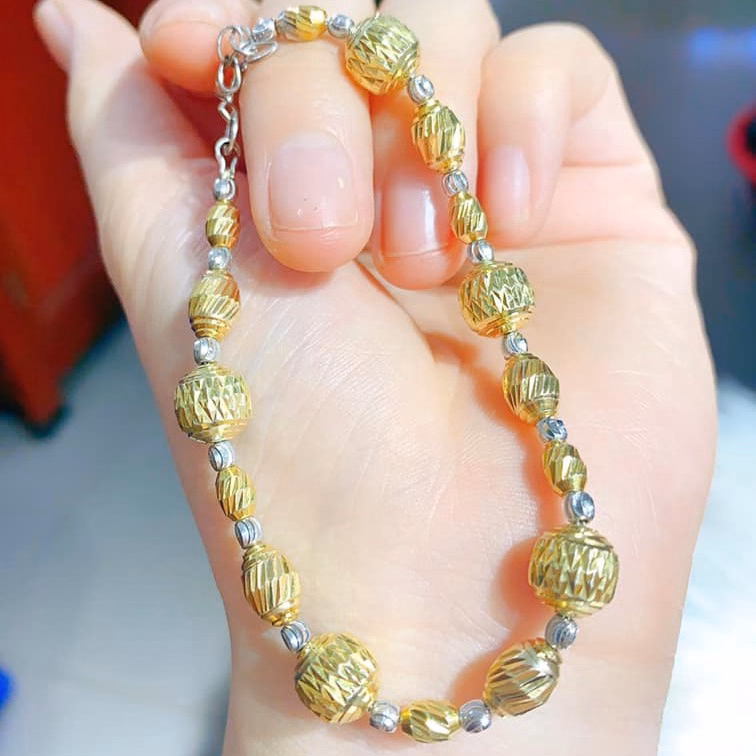 Lắc Tay Bi Phay Bạc Ta Xi Vàng Cao Cấp - Thắng Giang - Ảnh 3