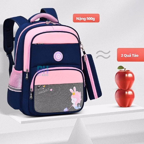 Tặng Kèm Hộp Bút - Balo Happy Chống Gù, Chống Thấm Nước , Phản Quang Phát Sáng Ban Đêm, Thiết Kế Theo Tiêu Chuẩn Nhật Bản Phù Hợp Với Học Sinh Tiểu Học, Hoạt Hình 3D Siêu Nhẹ Bhs100-Bh Kids - Ảnh 6