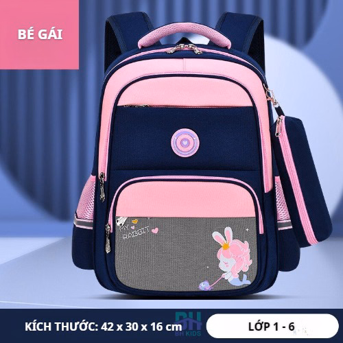 Tặng Kèm Hộp Bút - Balo Happy Chống Gù, Chống Thấm Nước , Phản Quang Phát Sáng Ban Đêm, Thiết Kế Theo Tiêu Chuẩn Nhật Bản Phù Hợp Với Học Sinh Tiểu Học, Hoạt Hình 3D Siêu Nhẹ Bhs100-Bh Kids - Ảnh 10