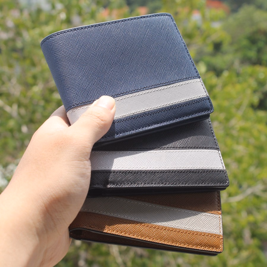 Ví Da Nam Patrick Kiểu Ngang, Đứng Vân Saffiano Nhập Khẩu Cao Cấp Praza - G01 - Ảnh 5