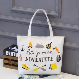 Túi Tote Vải Canvas Đeo Vai Đựng Laptop, Sách Vở Dáng Vuông Hoạ Tiết Xinh 281 - Larita Fashion