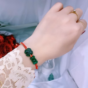 Vòng Tay Cỏ Ba Lá Tam Điếu Ngọc Cẩm Thạch Thiên Nhiên - Thắng Giang