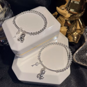 Lắc Gấu Bạc Ta Cao Cấp Có Thẻ Hóa Đơn - Thắng Giang