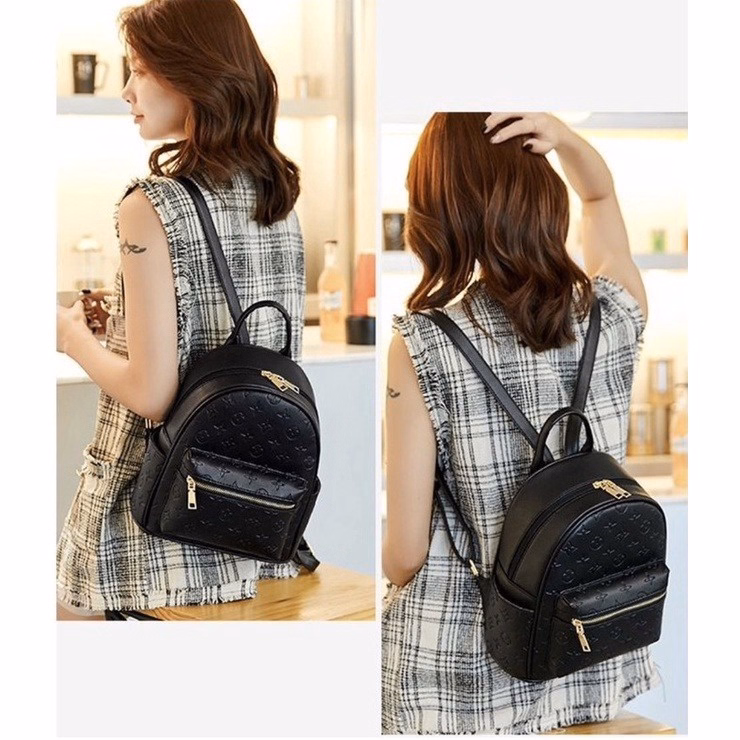 Balo Da Mềm Trang Trí Dập Nổi, Kiểu Dáng Trẻ Trung Wh168 - Winnie House - Ảnh 7