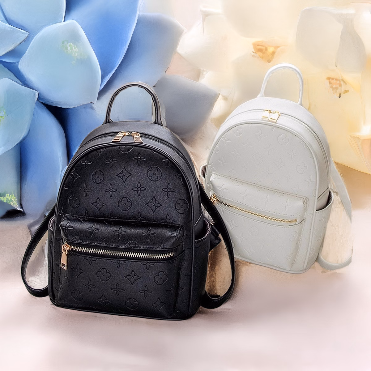 Balo Da Mềm Trang Trí Dập Nổi, Kiểu Dáng Trẻ Trung Wh168 - Winnie House