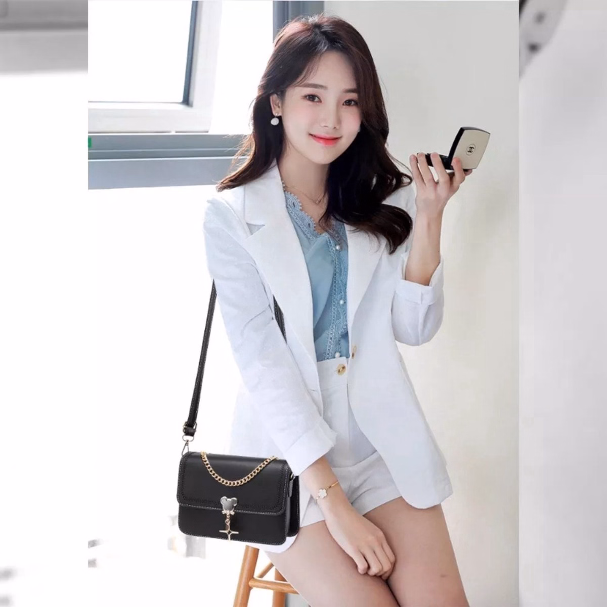 Túi Đeo Chéo, Đeo Vai 4 Ngăn Khóa Micky Đẹp Wh181 - Winnie House - Ảnh 6