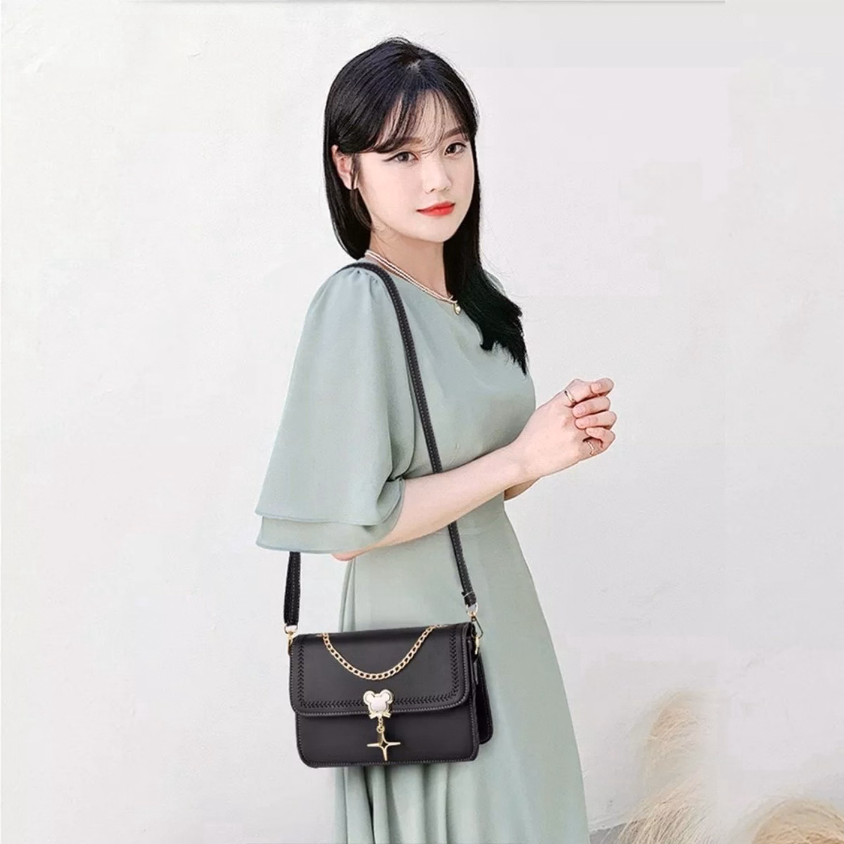 Túi Đeo Chéo, Đeo Vai 4 Ngăn Khóa Micky Đẹp Wh181 - Winnie House - Ảnh 7