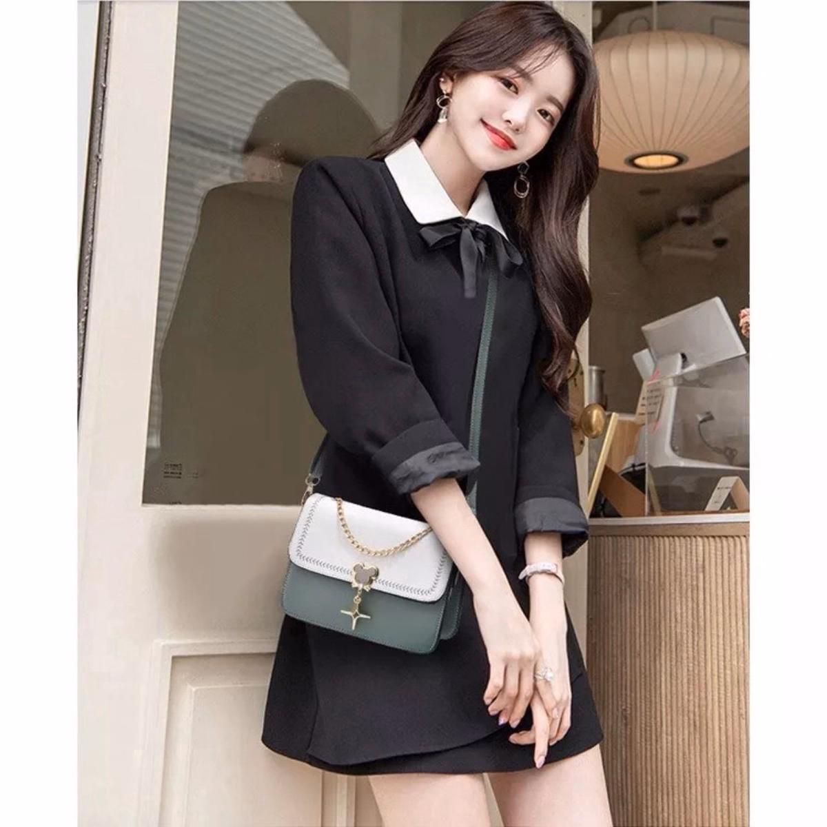 Túi Đeo Chéo, Đeo Vai 4 Ngăn Khóa Micky Đẹp Wh181 - Winnie House - Ảnh 8