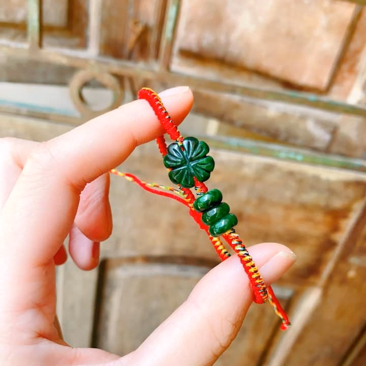 Vòng Tay Cỏ Ba Lá Tam Điếu Ngọc Cẩm Thạch Thiên Nhiên - Thắng Giang - Ảnh 10