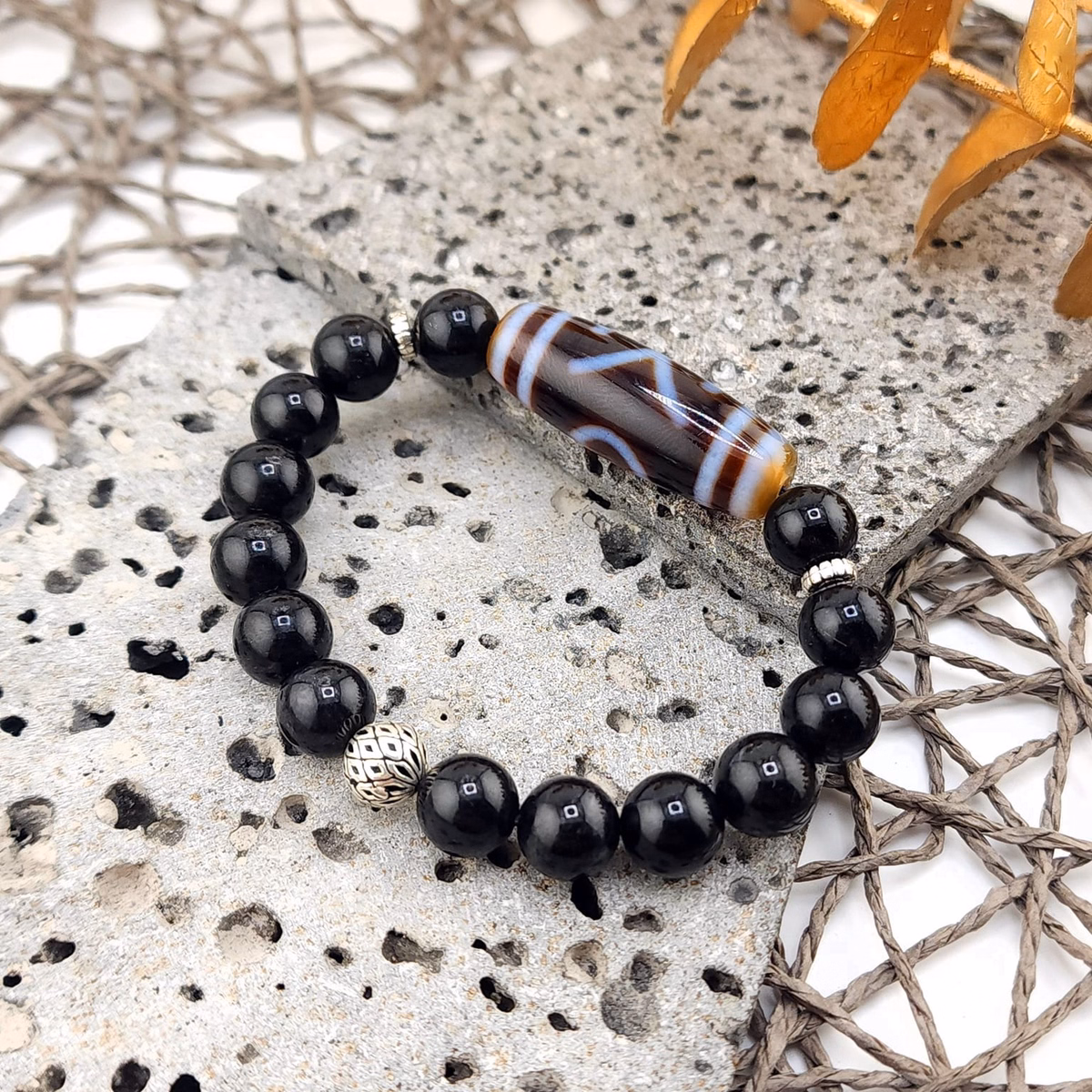 Vòng Tay Nam Dzi Mã Não Thiên Nhiên - Thắng Giang - Ảnh 2