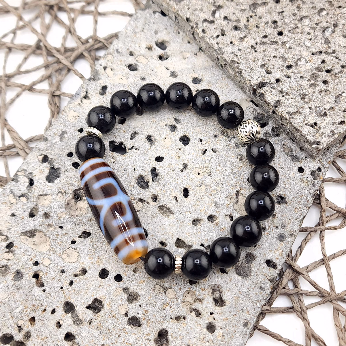 Vòng Tay Nam Dzi Mã Não Thiên Nhiên - Thắng Giang - Ảnh 3