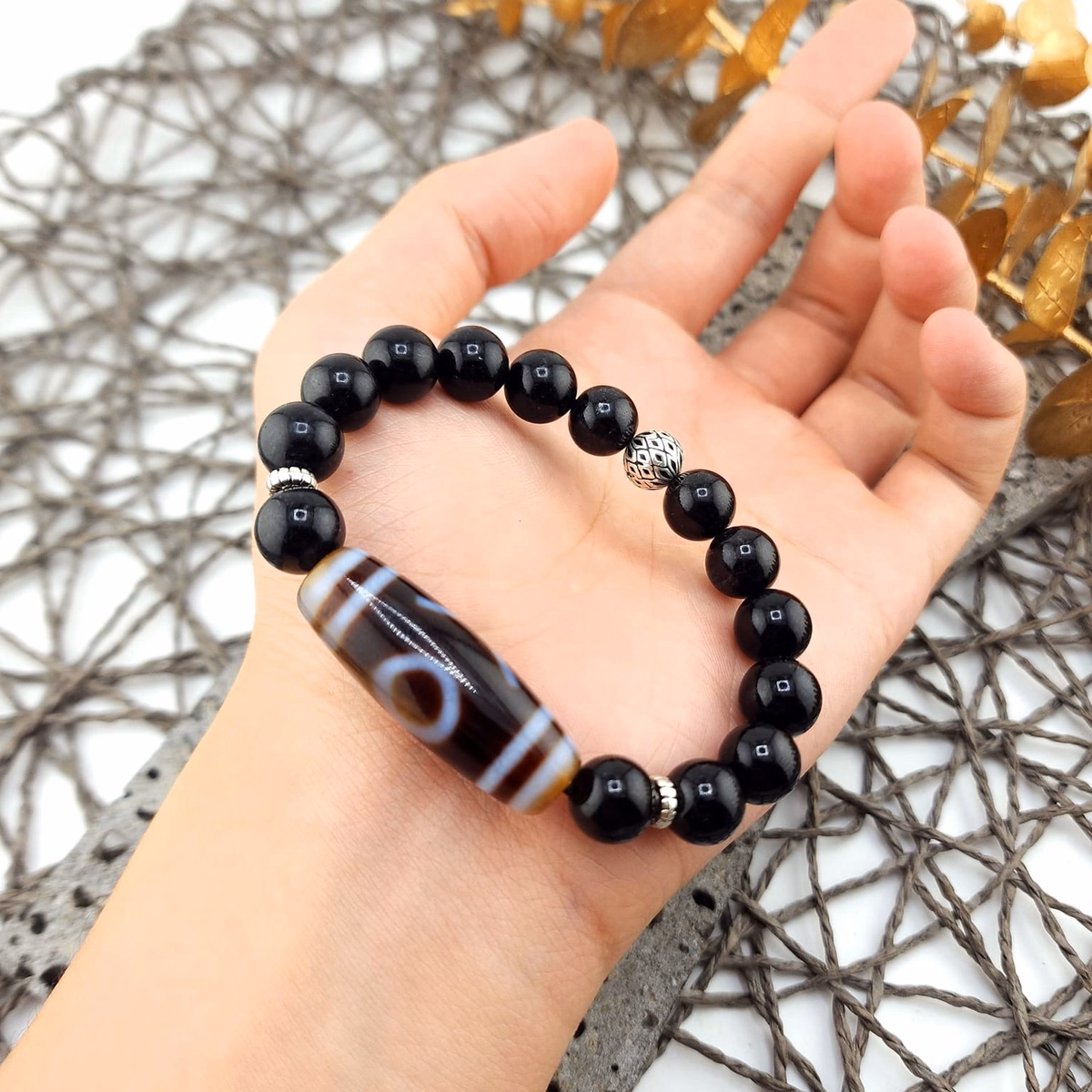 Vòng Tay Nam Dzi Mã Não Thiên Nhiên - Thắng Giang - Ảnh 4