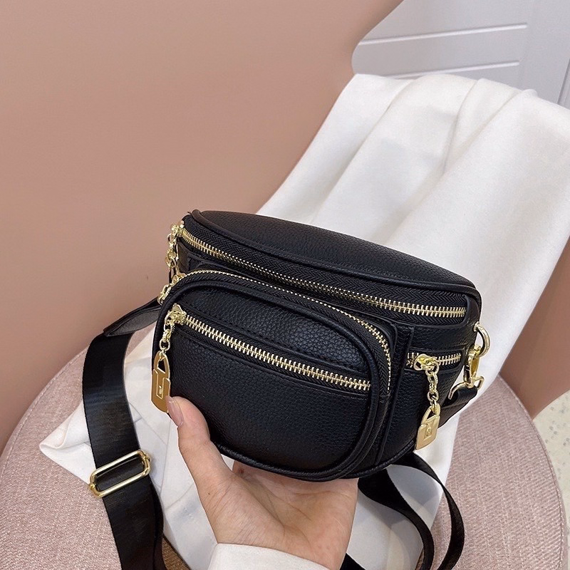 Túi Đeo Chéo Bao Tử Form Chuẩn Dày Dặn 3 Ngăn Pp34 - Pipi Store - Ảnh 2