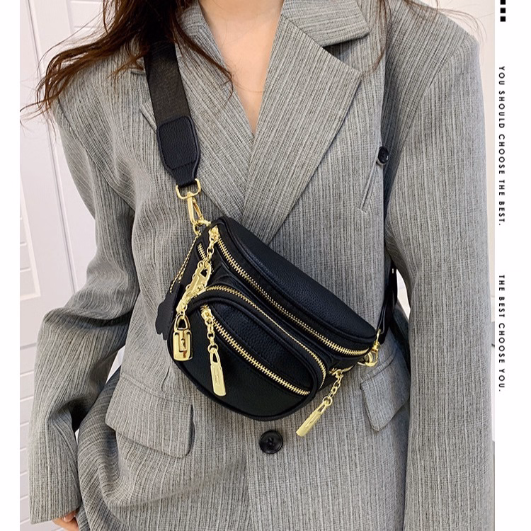 Túi Đeo Chéo Bao Tử Form Chuẩn Dày Dặn 3 Ngăn Pp34 - Pipi Store - Ảnh 9