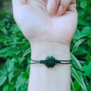 Vòng Tay Cỏ Bốn Lá Cẩm Thạch Sơn Thủy Dáng Mới - Thắng Giang