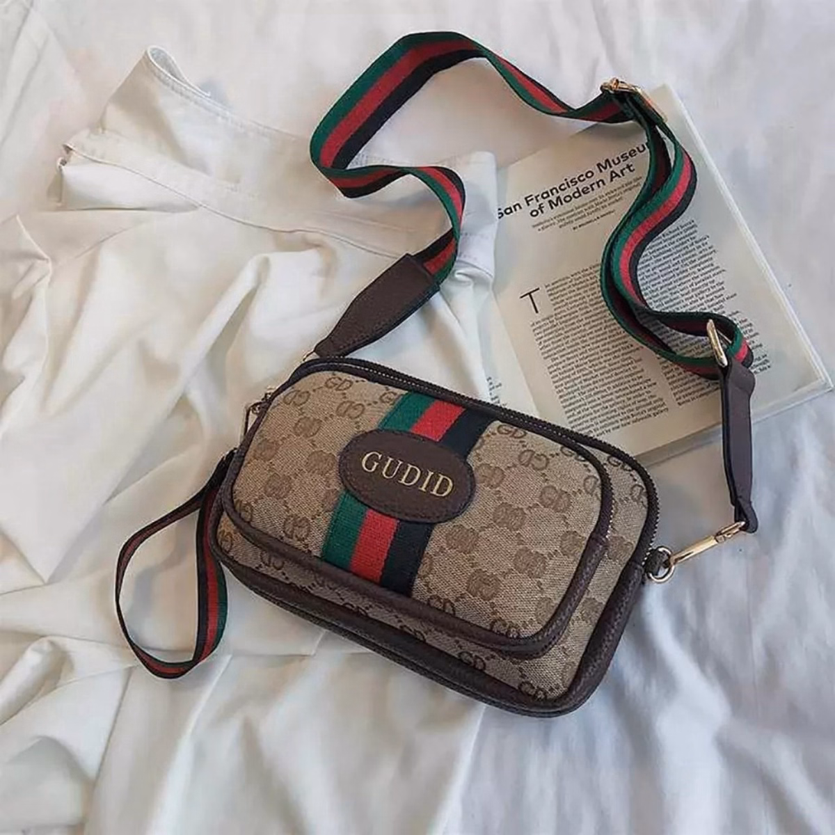 Túi Đeo Chéo, Đeo Vai 3 Ngăn Cá Tính Thời Trang Hàn Quốc Pp135 - Pipi Store - Ảnh 4