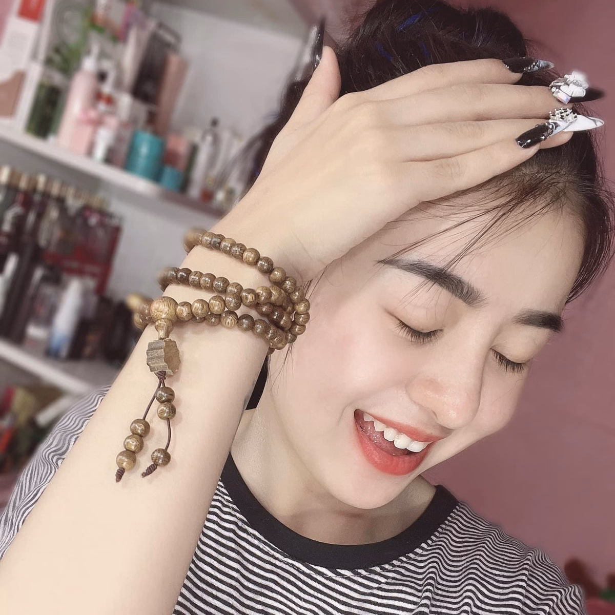 Dây Chuyền Vòng Tay Sen Trầm Hương Tốc Thiên Nhiên - Thắng Giang - Ảnh 3