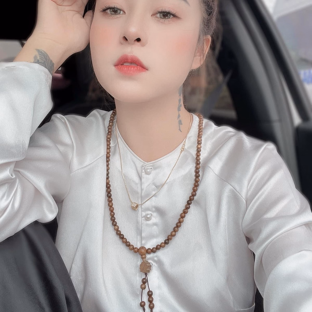 Dây Chuyền Vòng Tay Sen Trầm Hương Tốc Thiên Nhiên - Thắng Giang