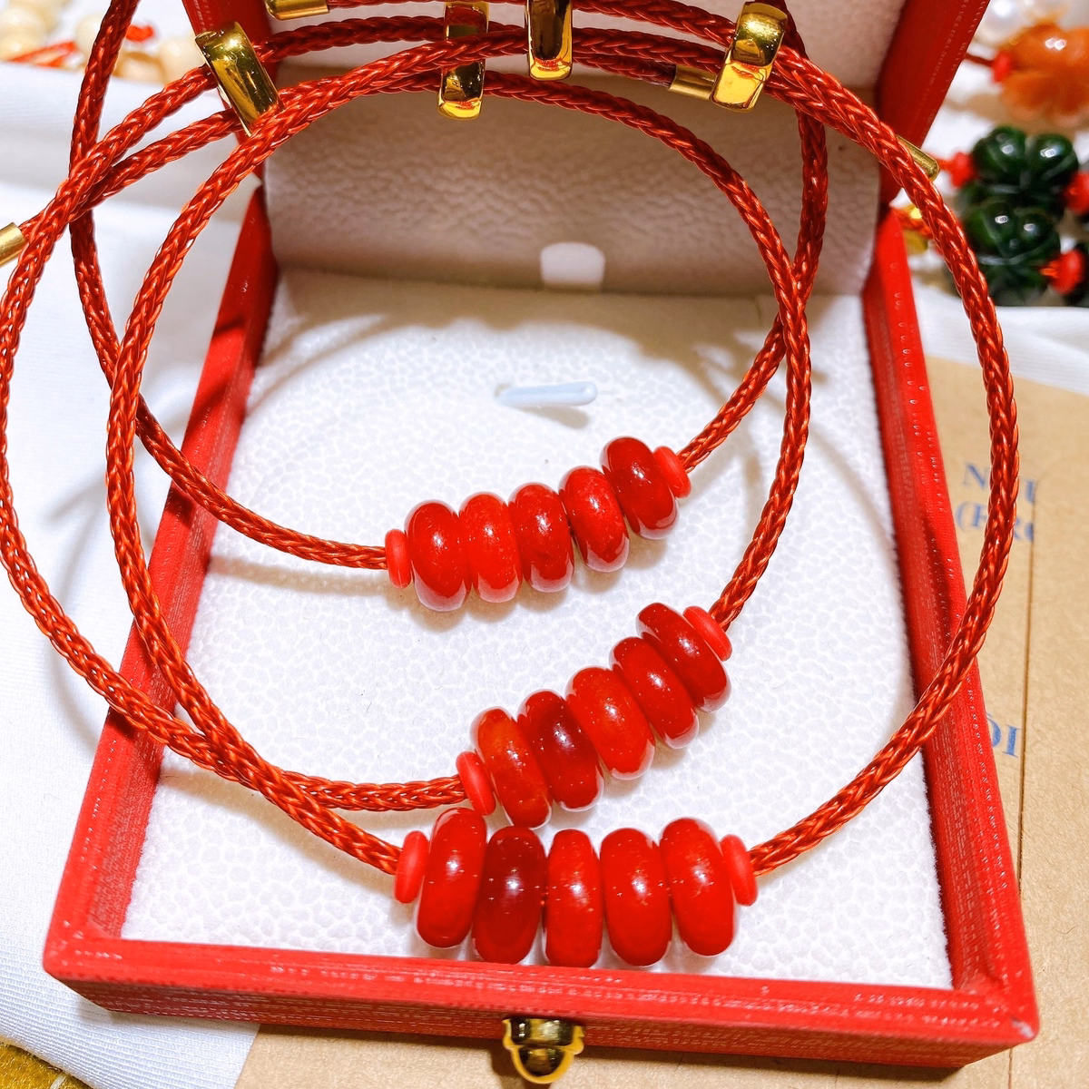 Vòng Tay Ngũ Điếu Cẩm Thạch Huyết Đỏ - Thắng Giang - Ảnh 4