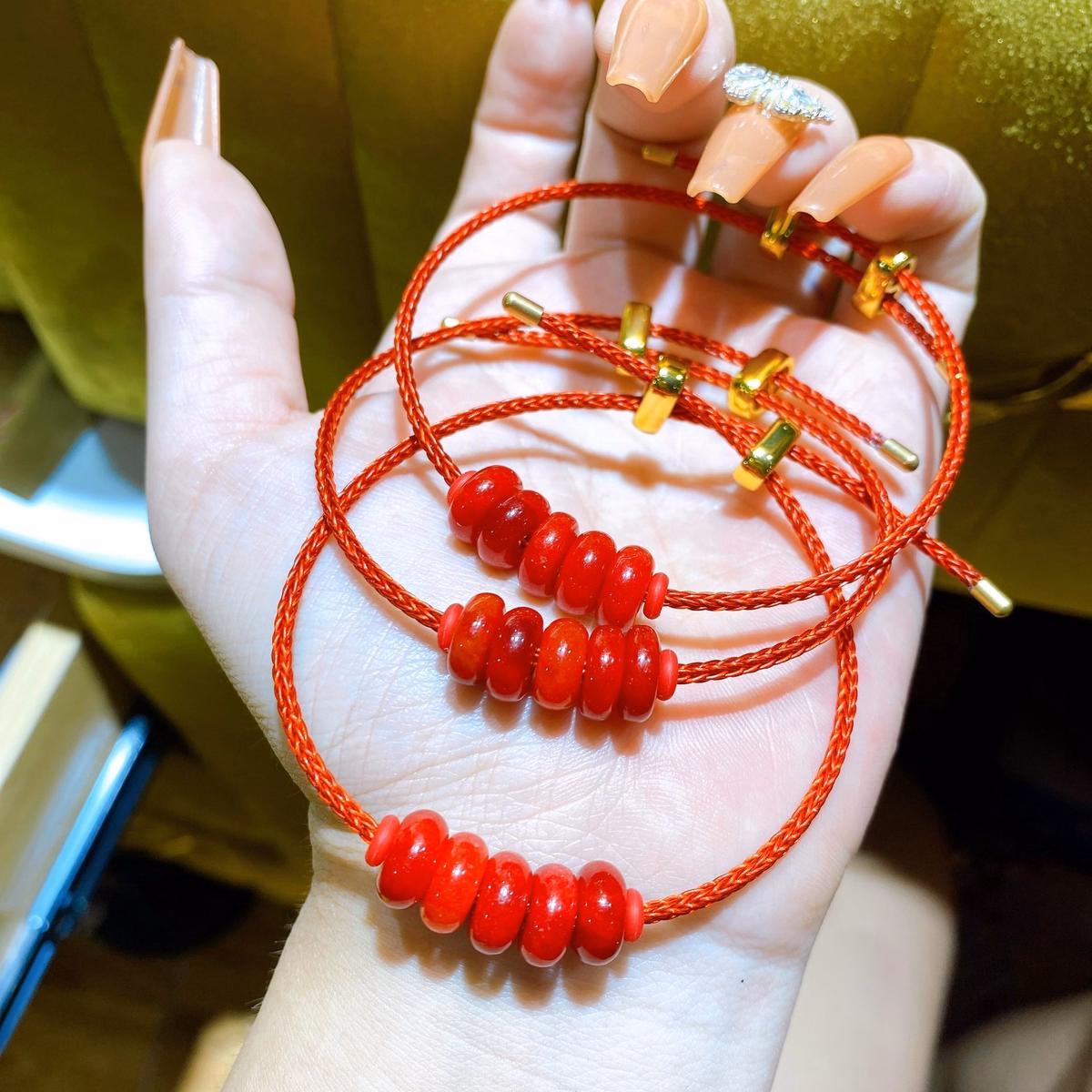 Vòng Tay Ngũ Điếu Cẩm Thạch Huyết Đỏ - Thắng Giang - Ảnh 6