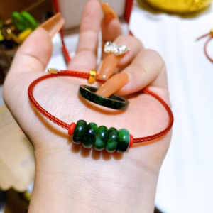 Bộ Trang Sức Ngũ Điếu Ngọc Cẩm Thạch Sơn Thủy Thiên Nhiên - Thắng Giang