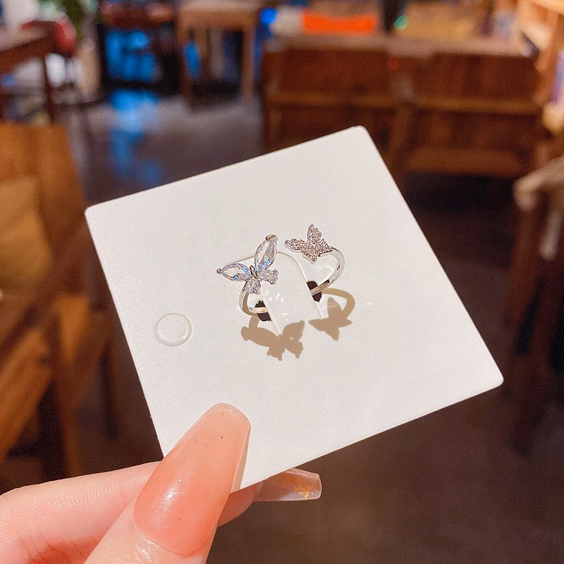 Nhẫn Bướm Đôi Đính Đá Siêu Sang Đẹp Fullbox Sang N234 - Lady'S Passion - Ảnh 4