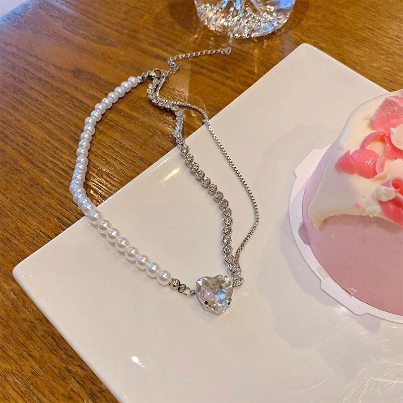 Vòng Cổ Tim Đá Mix Ngọc Sang Trọng Vc231 - Lady'S Passion - Ảnh 5