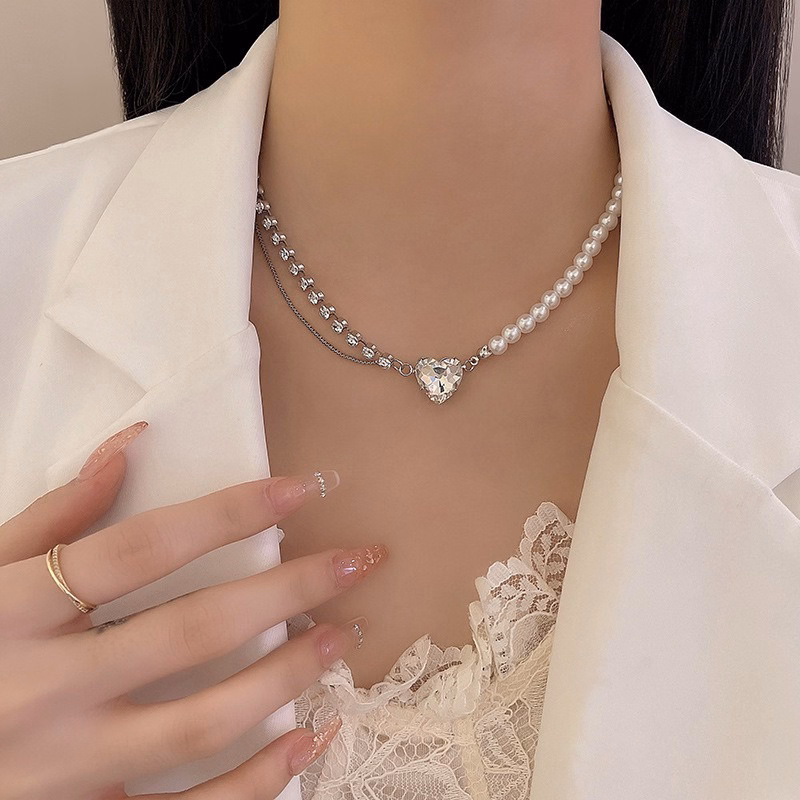 Vòng Cổ Tim Đá Mix Ngọc Sang Trọng Vc231 - Lady'S Passion - Ảnh 6