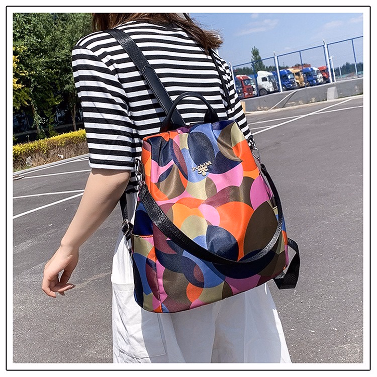 Balo Nữ Họa Tiết 2 Trong 1 Chống Trộm, Chống Nước, Kèm Móc Khóa Cute Wh202 - Winnie House - Ảnh 19