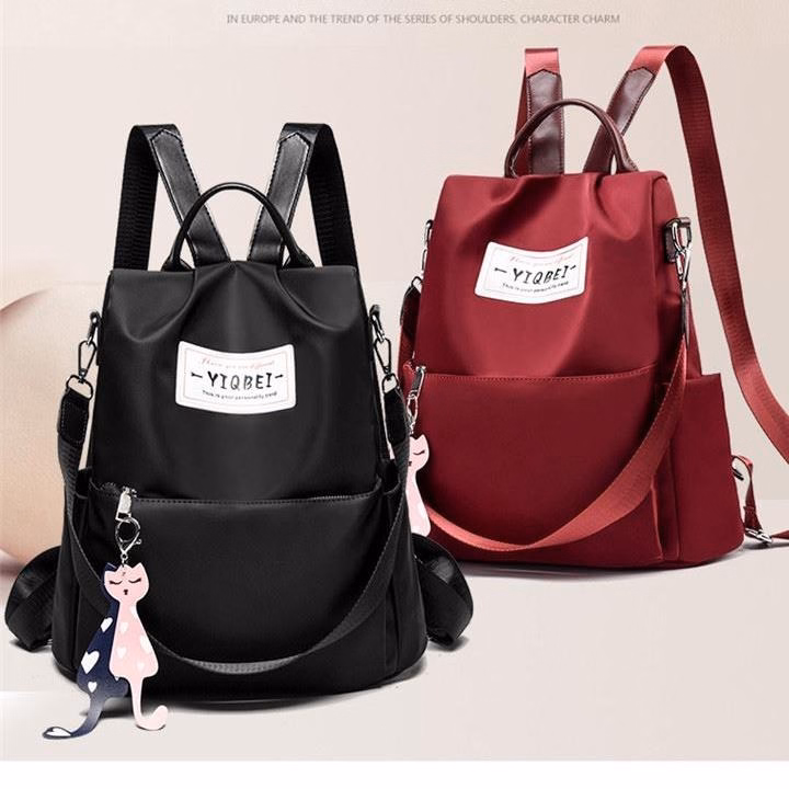 Balo Thời Trang Vải Dù Chống Trộm, Chống Thấm Kiểu Dáng Thời Trang Wh203 - Winnie House - Ảnh 2