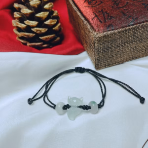 Vòng Tay Hồ Ly Tết Song Điếu Cẩm Thạch Thiên Nhiên - Thắng Giang