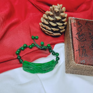 Vòng Tay Cẩm Thạch Trạm Tết Dây Thiên Nhiên - Thắng Giang