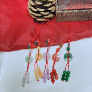 Treo Điện Thoại Xu Kim Tiền Ngọc Cẩm Thạch Thiên Nhiên - Thắng Giang