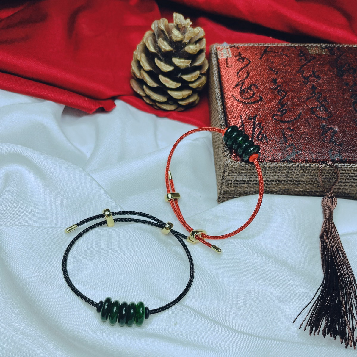 Vòng Tay Ngũ Điếu Ngọc Cẩm Thạch Dầu Thiên Nhiên - Thắng Giang - Ảnh 7