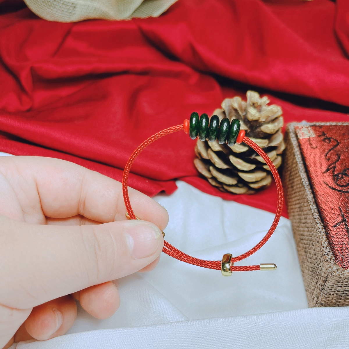 Vòng Tay Ngũ Điếu Ngọc Cẩm Thạch Dầu Thiên Nhiên - Thắng Giang - Ảnh 8