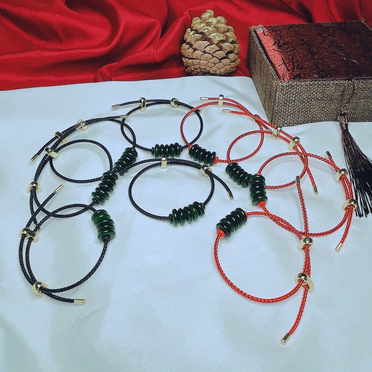 Vòng Tay Ngũ Điếu Ngọc Cẩm Thạch Dầu Thiên Nhiên - Thắng Giang - Ảnh 3