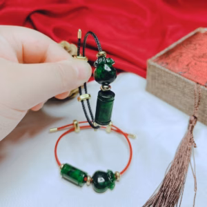 Vòng Tay Túi Tiền Lu Thống Ngọc Cẩm Thạch Sơn Thủy Thiên Nhiên - Thắng Giang