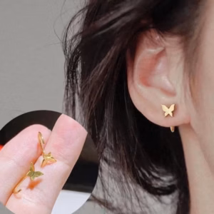 Bông Tai Bướm Móc Câu Vàng Tây 10 Kara Có Thẻ Hóa Đơn - Thắng Giang