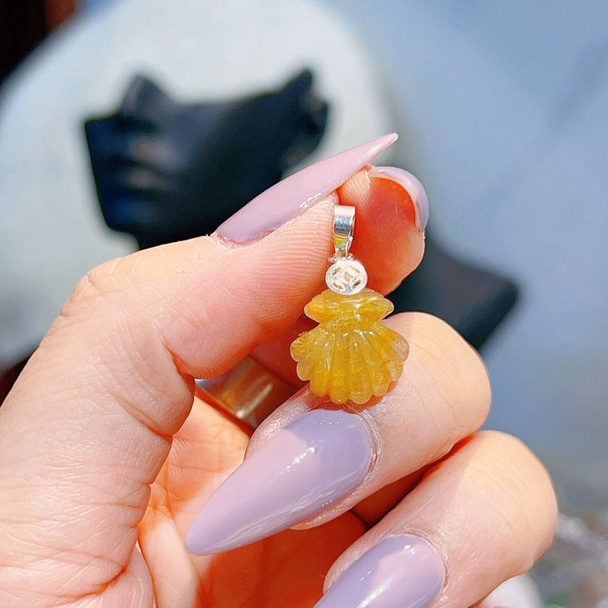 Mặt Dây Chuyền Thạch Anh Tóc Bọc Bạc Ta Cao Cấp - Thắng Giang - Ảnh 3