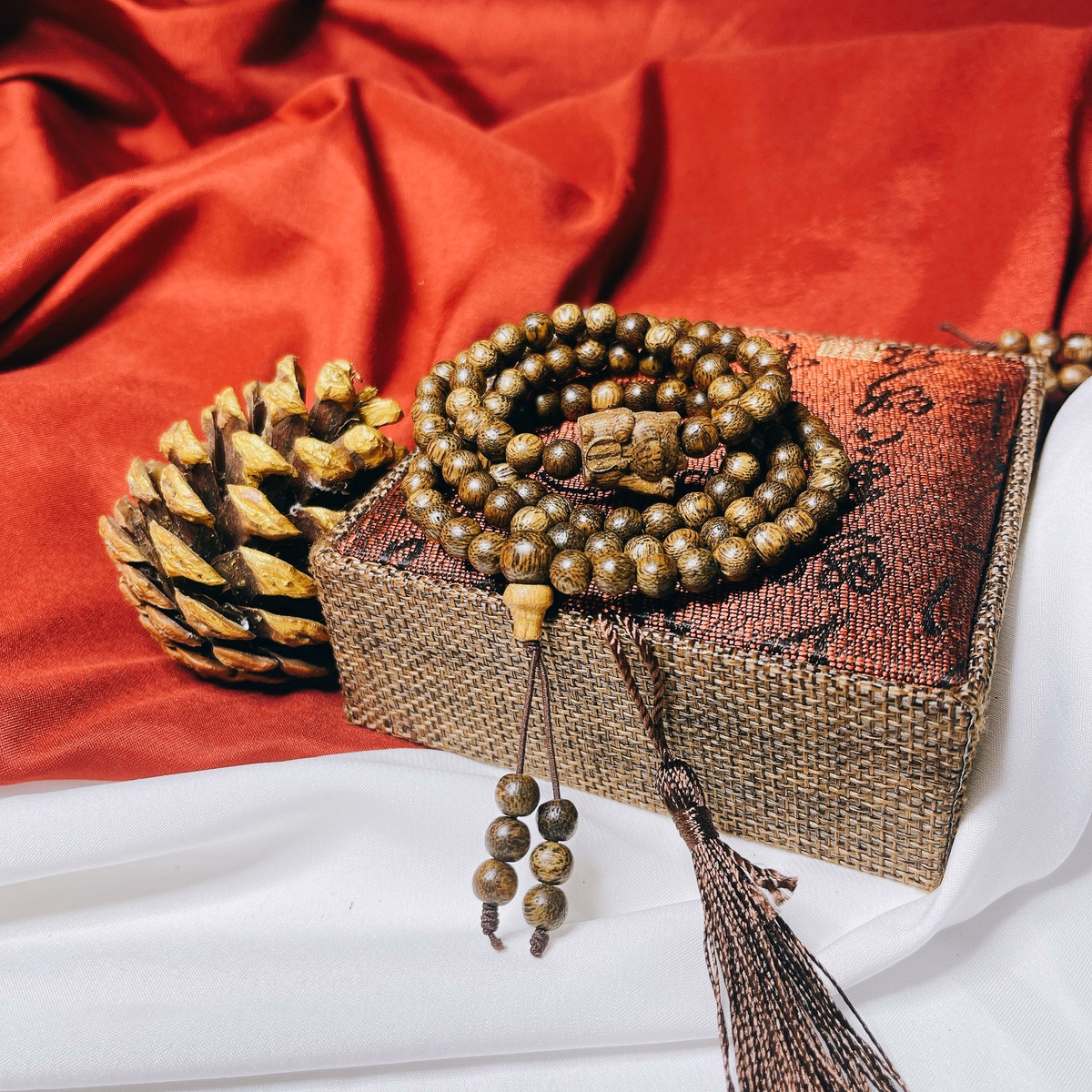 Vòng Tay Trầm Hương Tốc Thiên Nhiên Phối Mèo Thần Tài Chiêu Tài Lộc - Thắng Giang - Ảnh 8