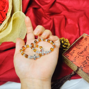 Vòng Tay Hồ Phách Mân Côi Thiên Nhiên Charm Bạc Ta Chuẩn - Thắng Giang