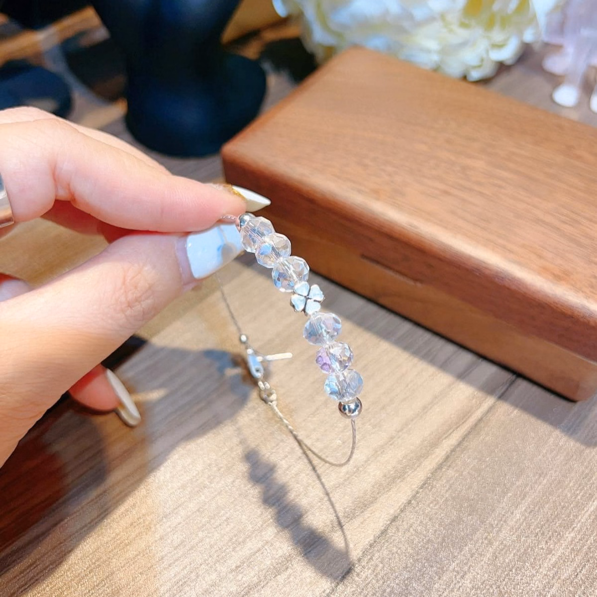 Vòng Tay Pha Lê Bạc Ta Cao Cấp Có Thẻ Hóa Đơn - Thắng Giang - Ảnh 2